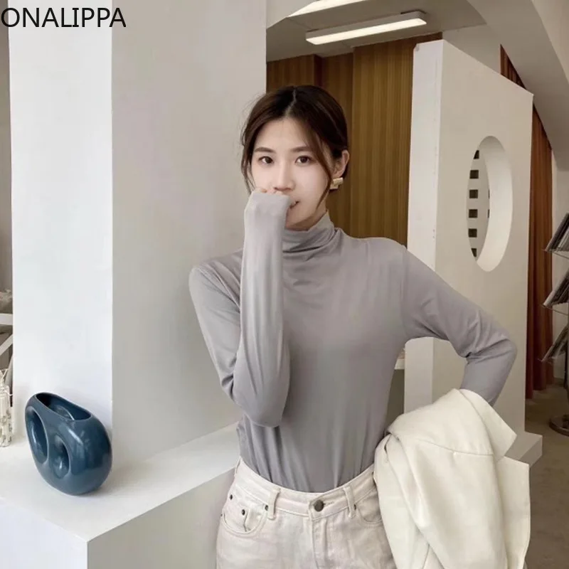 Onalippa 2021 Women Autumn Winter Modal Blouse Solid Color Soft Pile High Collar Bottoming Thin Section Long-Sleeved Pullover
Onalippa 2021 Women Autumn Winter Modal Blouse Solid Color Soft Pile High Collar Bottoming Thin Section Long-Sleeved Pullover
