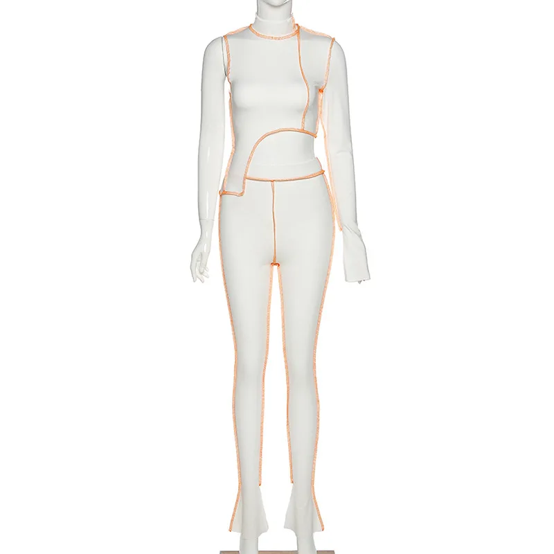 Unique personality Women's Sets Fashion Sportswear Slim Single Sleeve Tops Pants 2 piece Set Clothing For Woman Two piece Suits
Unique personality Women's Sets Fashion Sportswear Slim Single Sleeve Tops Pants 2 piece Set Clothing For Woman Two piece Suits