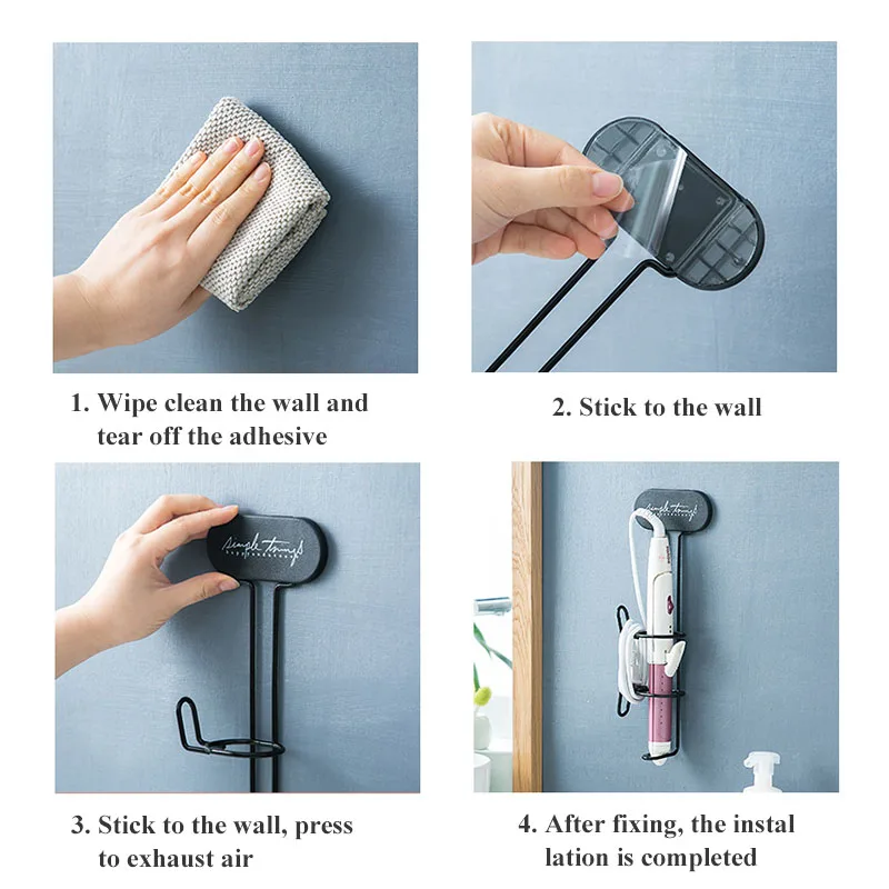 Hair Dryer Holder Straightener Curling Iron Storage Rack Wall Mounted Metal Bathroom Shelf Sticky Blow Dryer Holder Spiral Stand
Hair Dryer Holder Straightener Curling Iron Storage Rack Wall Mounted Metal Bathroom Shelf Sticky Blow Dryer Holder Spiral Stand
