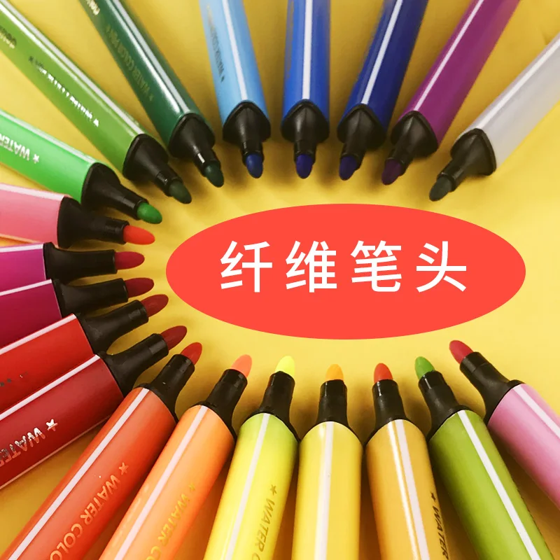 Watercolor pen children's seal washable watercolor pen 12 color 24 color kindergarten painting brush 36 color beginner hand pain 
Watercolor pen children's seal washable watercolor pen 12 color 24 color kindergarten painting brush 36 color beginner hand pain
