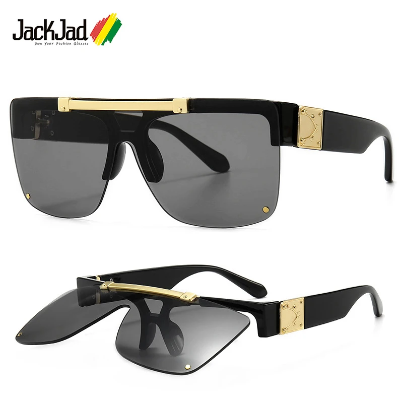JackJad 2020 Fashion SteamPunk Show Style Lens Flip Up Sunglasses ins Cool Unique Brand Design Sun Glasses Oculos De Sol Z1196E
JackJad 2020 Fashion SteamPunk Show Style Lens Flip Up Sunglasses ins Cool Unique Brand Design Sun Glasses Oculos De Sol Z1196E