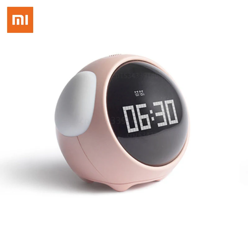 

Милый будильник Xiaomi, Многофункциональные цифровые светодиодные часы с голосовым управлением, прикроватный термометр, часы для дома
