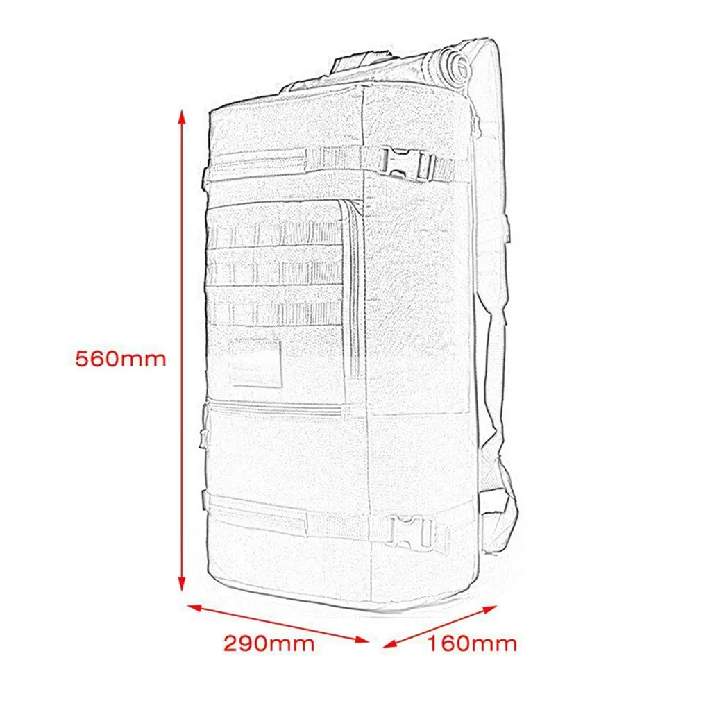 60L Large Capacity Outdoor Sports Backpack Multifunctional Tactical Bag Unisex Hiking Climbing Backpack Oxford Cloth Knapsack
60L Large Capacity Outdoor Sports Backpack Multifunctional Tactical Bag Unisex Hiking Climbing Backpack Oxford Cloth Knapsack