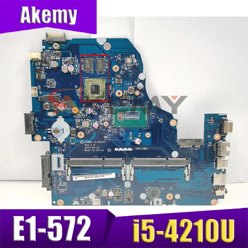 

Z5WAH LA-B162P NBMLC11004 NB. i5-4210U E1-572 MLC11.004 Principal board For ACER aspire laptop motherboard NVIDIA 840 Mainboard