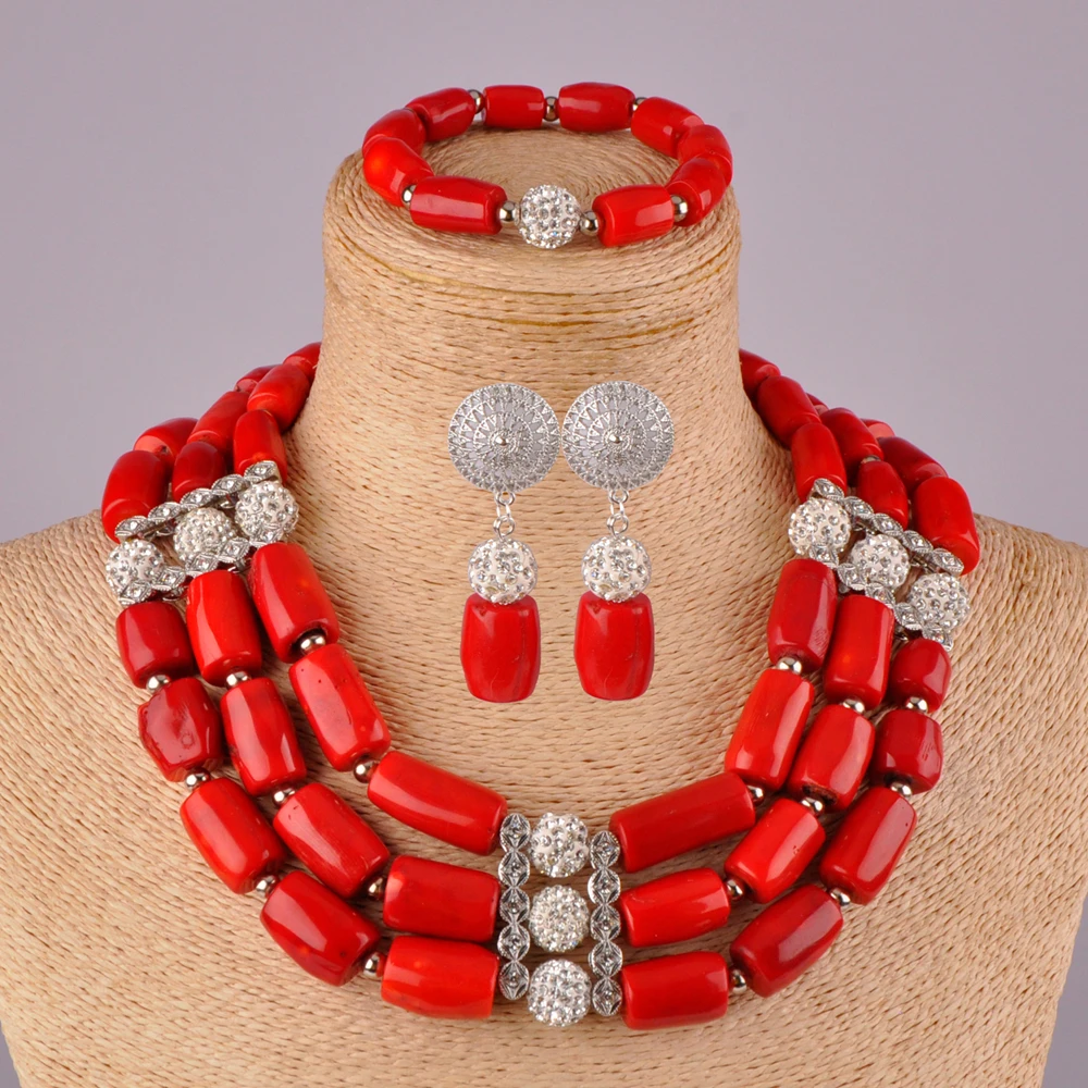 Модный набор ювелирных изделий из красного коралла, нигерийское свадебное ожерелье из коралловых бусин
Модный набор ювелирных изделий из красного коралла, нигерийское свадебное ожерелье из коралловых бусин
