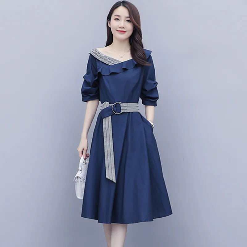 Plus Size L-4XL Women Dress Summer 2021 New Fashion Elegant Ruffle V-neck Short-sleeve Lacing Sashes Loose Dresses Female
Plus Size L-4XL Women Dress Summer 2021 New Fashion Elegant Ruffle V-neck Short-sleeve Lacing Sashes Loose Dresses Female