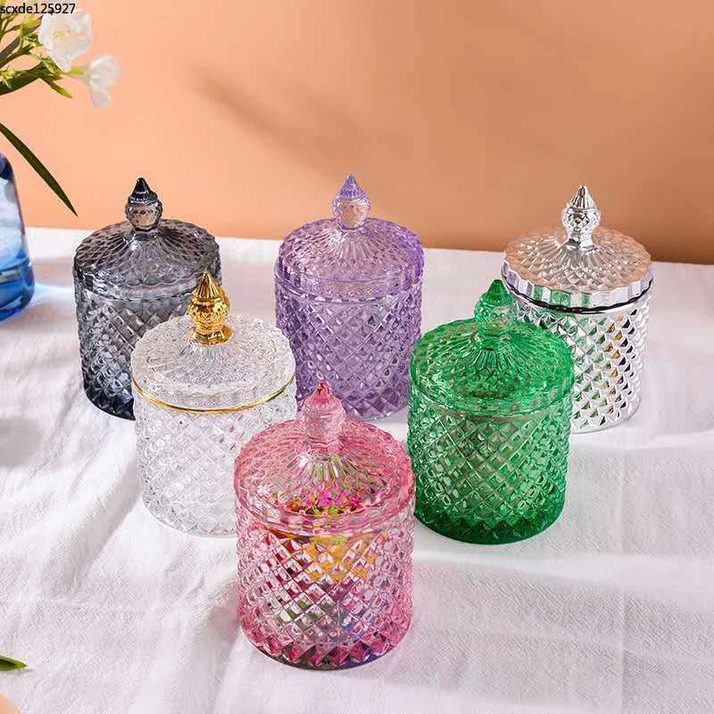 European Style Stained Glass Jar Diamond Candy Snack Storage Box Cotton Swab Jewelry Box Home Decoration Transparent Storage Jar
European Style Stained Glass Jar Diamond Candy Snack Storage Box Cotton Swab Jewelry Box Home Decoration Transparent Storage Jar
