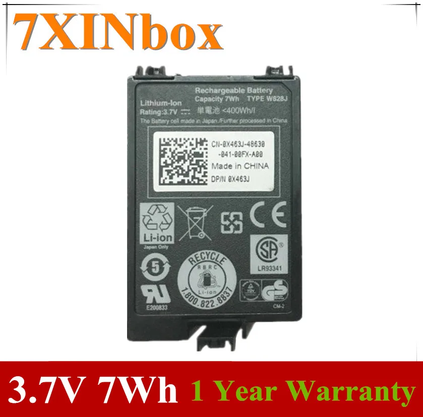 7XINbox 3.7V 7Wh X463J 0X463J H145K J321M Raid Controllers Battery For Dell PowerEdge M600 M610 M910 H700 PERC 6/i
7XINbox 3.7V 7Wh X463J 0X463J H145K J321M Raid Controllers Battery For Dell PowerEdge M600 M610 M910 H700 PERC 6/i