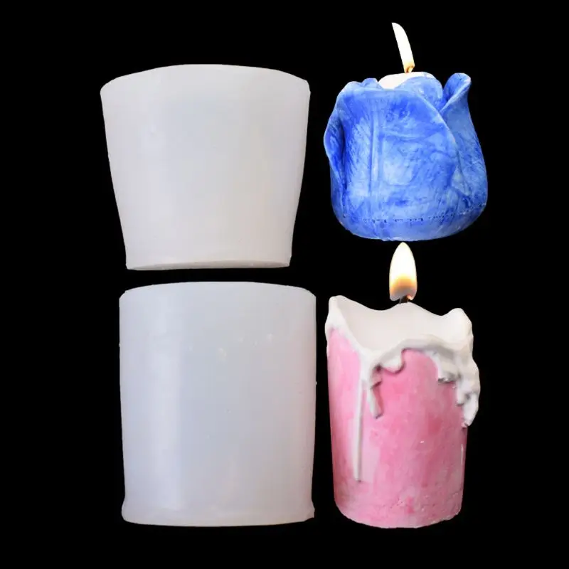 2 шт 3D тюльпан Свеча Плесень силиконовая форма штукатурка ароматерапия воском