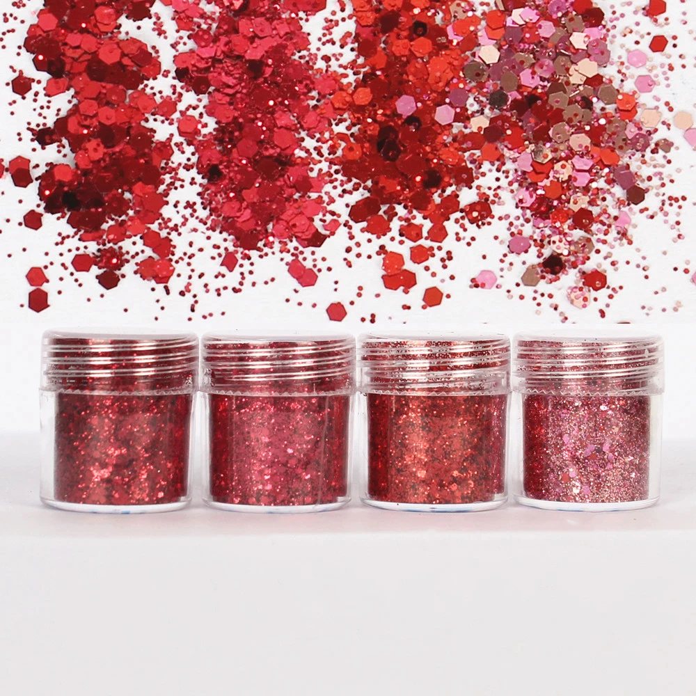 4pots Wine Red Set Shinning Glitters 1mm Sequins Mixed In For Diy Making Resin Crafts Filling Materials Silicone Mold Pigments
4pots Wine Red Set Shinning Glitters 1mm Sequins Mixed In For Diy Making Resin Crafts Filling Materials Silicone Mold Pigments