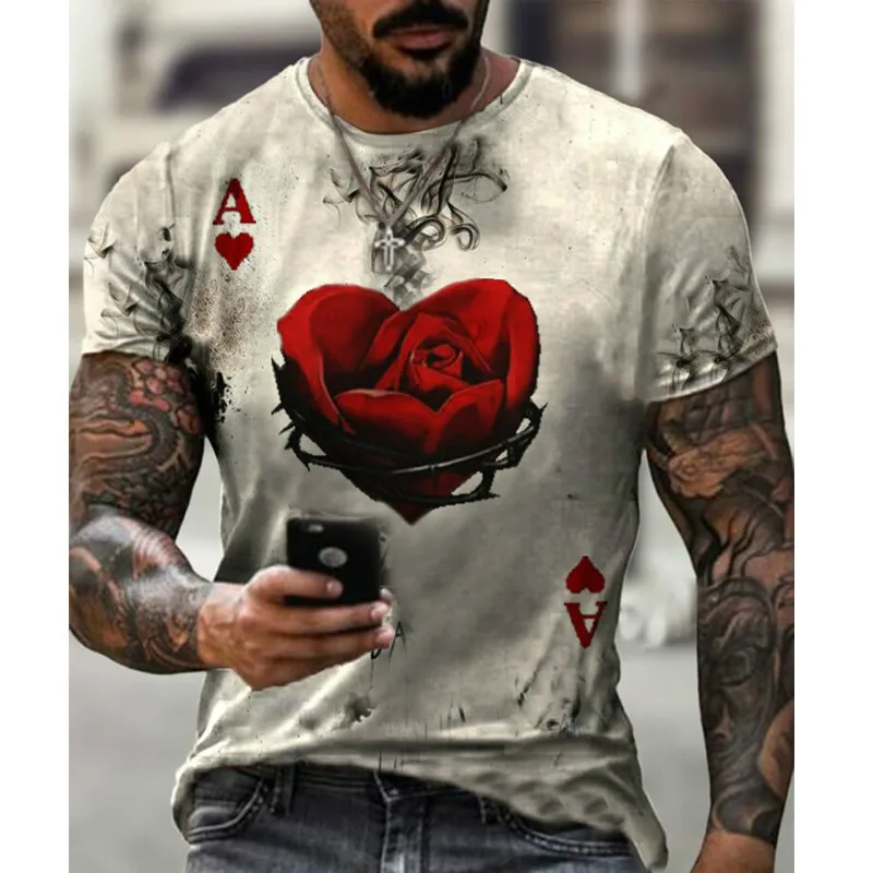 European and American street T-shirt male couple 3D rose printing loose and quick-drying oversized T-shirt 2021 summer
European and American street T-shirt male couple 3D rose printing loose and quick-drying oversized T-shirt 2021 summer