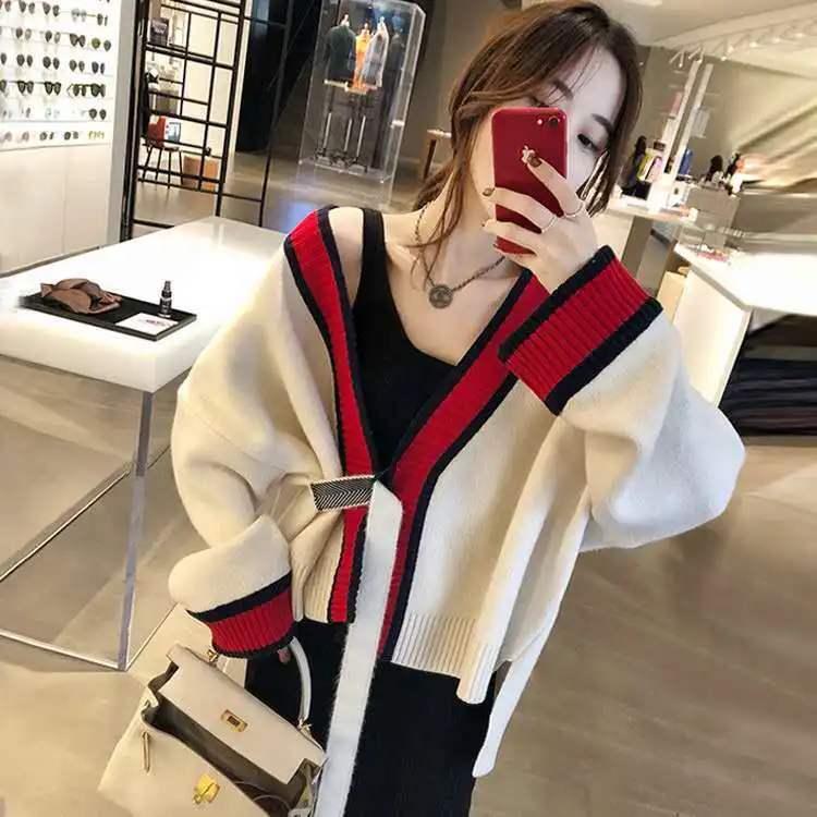 2020 new coat women's trend spring and autumn lazy wind sweater cardigan students loose long sleeve sweater women
2020 new coat women's trend spring and autumn lazy wind sweater cardigan students loose long sleeve sweater women
