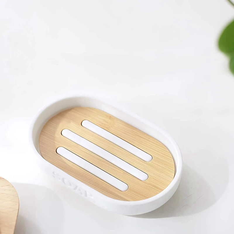 2 Set Bamboo Bath Accessory Set Environmentally Friendly Toilet Accessory Set with Lotion Dispenser Etc, White & Black
2 Set Bamboo Bath Accessory Set Environmentally Friendly Toilet Accessory Set with Lotion Dispenser Etc, White & Black