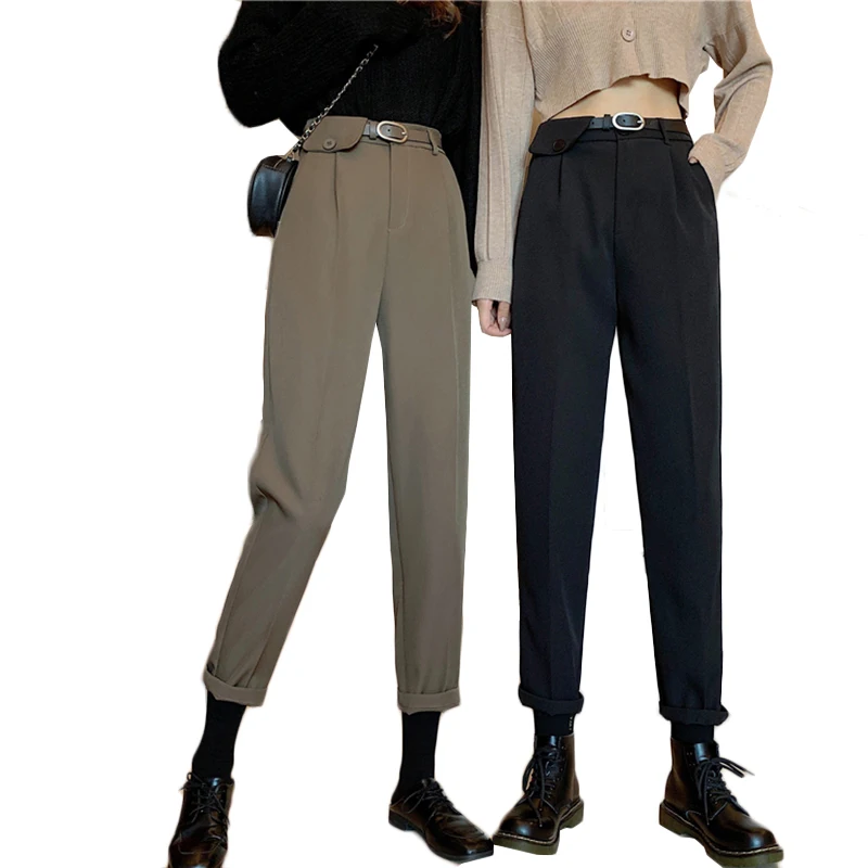 New Autumn Retro High-waist Pants Women Thin Cigarette Pants drape Nine-point Pants Black Women's Casual Pants Straight Pants
New Autumn Retro High-waist Pants Women Thin Cigarette Pants drape Nine-point Pants Black Women's Casual Pants Straight Pants
