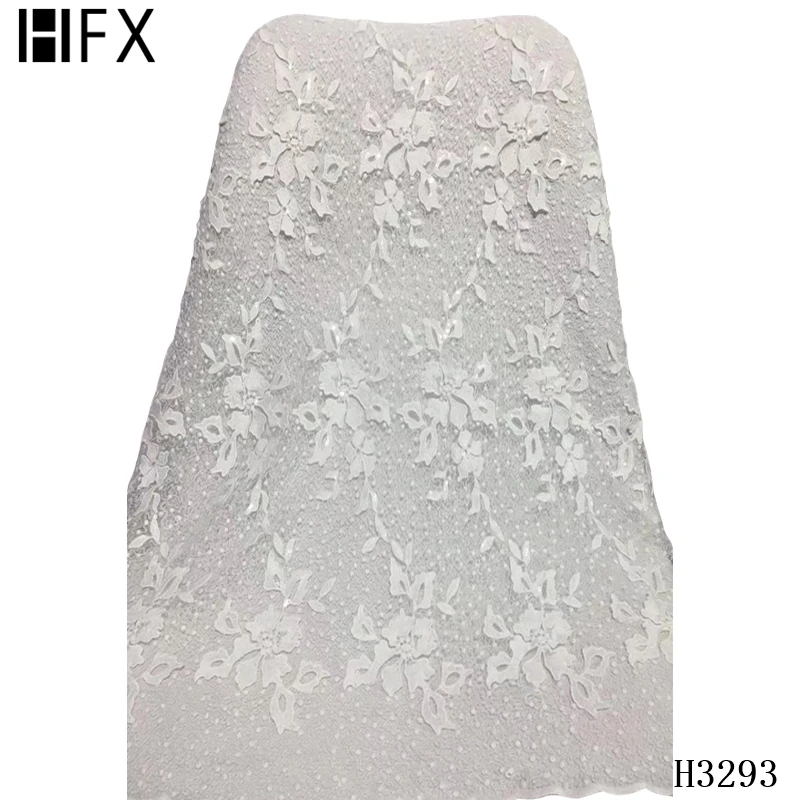 HFX Nigerian lace fabrics high quality French Tulle Lace Fabric African Net Lace With sequins 5 Yards For Garment Dress h3293
HFX Nigerian lace fabrics high quality French Tulle Lace Fabric African Net Lace With sequins 5 Yards For Garment Dress h3293