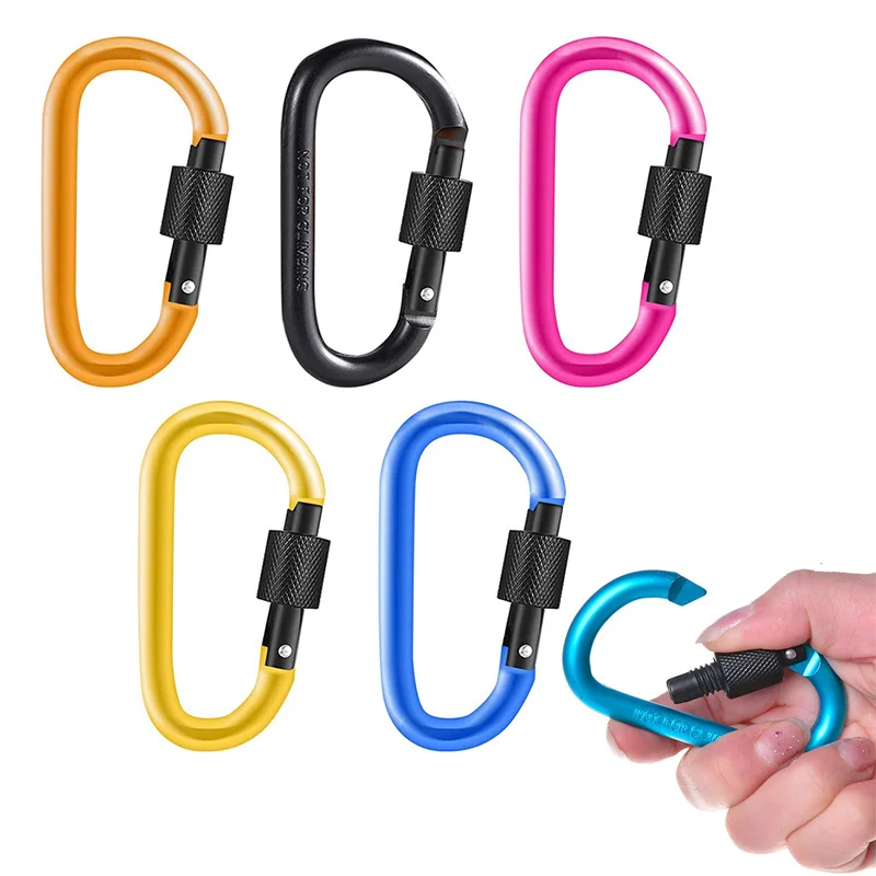 1PC D-ring Carabiner Clips Keychain Hook Clips Heavy Duty Aluminum Hiking Clips with Screw Gate Lock 78mm for Camping Fishing
1PC D-ring Carabiner Clips Keychain Hook Clips Heavy Duty Aluminum Hiking Clips with Screw Gate Lock 78mm for Camping Fishing