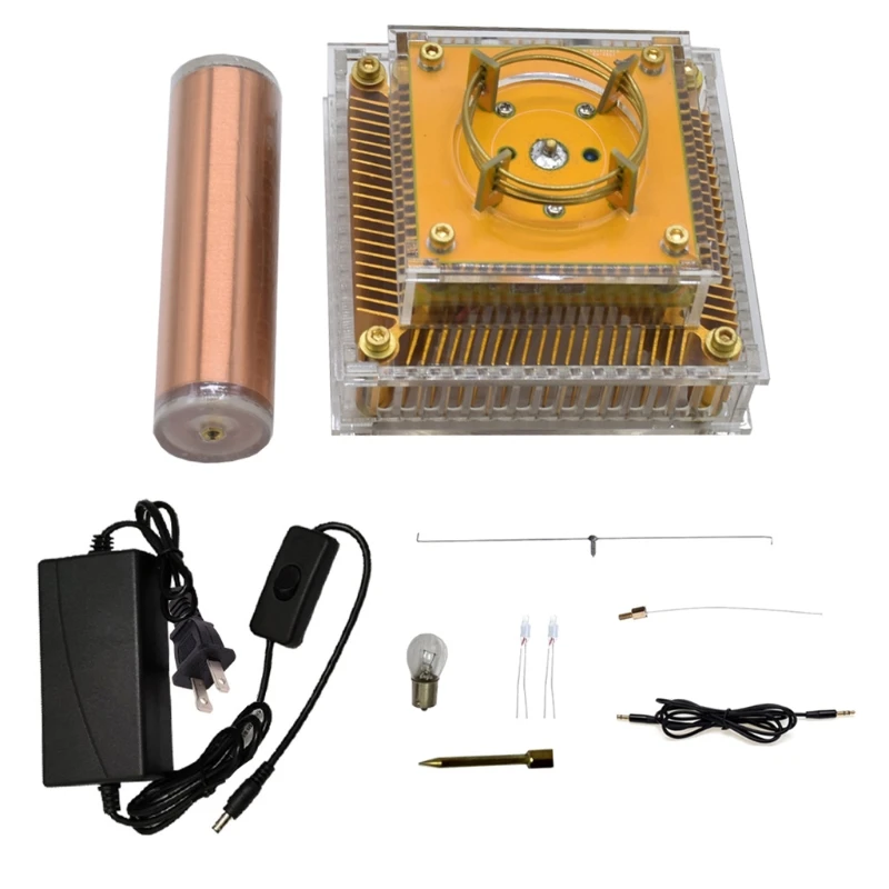 Tesla Coil Multi-functional Acrylic Base Shell Arc Plasma Loudspeaker Wireless Transmission Experiment Desktop
Tesla Coil Multi-functional Acrylic Base Shell Arc Plasma Loudspeaker Wireless Transmission Experiment Desktop
