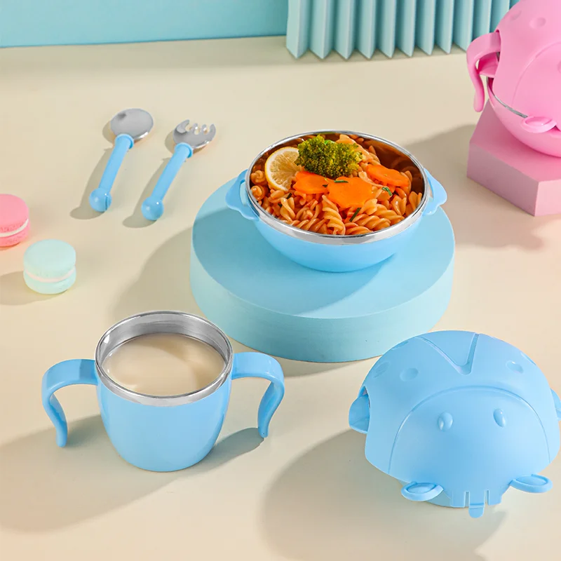 Cartoon 5PCS Children Tableware Baby 304 Stainless Steel Anti-Hot Child Training Bowls Cup Set Food Grade Spoon Fork Lunchbox
Cartoon 5PCS Children Tableware Baby 304 Stainless Steel Anti-Hot Child Training Bowls Cup Set Food Grade Spoon Fork Lunchbox