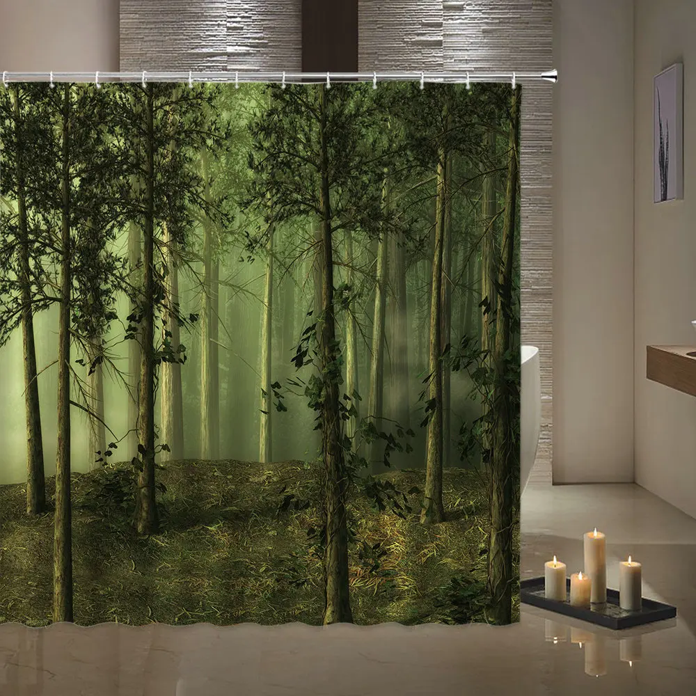Wood printing shower curtain waterproof polyester fabric washable bathroom shower curtain with hook accessories
Wood printing shower curtain waterproof polyester fabric washable bathroom shower curtain with hook accessories