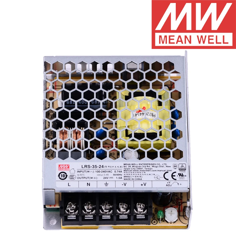 Mean Well LRS-35-24 meanwell 24 В постоянного тока/1,5 а/36 Вт, Интернет-магазин импульсных блоков питания с одним выходом
Mean Well LRS-35-24 meanwell 24 В постоянного тока/1,5 а/36 Вт, Интернет-магазин импульсных блоков питания с одним выходом