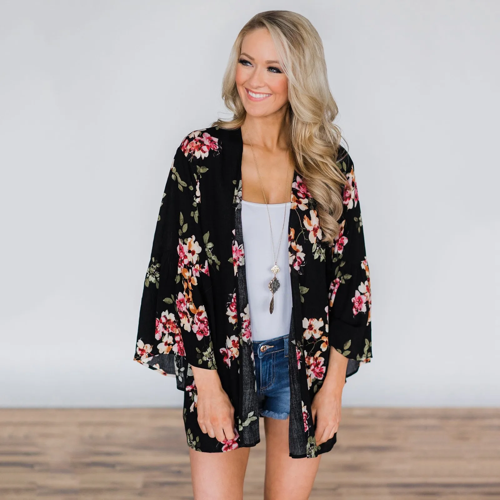 2021 New Women Floral Printed Kimono Loose Camisas Shawl Cardigan Summer Chiffon Blouse Fashion Feminino Ladies Shirt Tops
2021 New Women Floral Printed Kimono Loose Camisas Shawl Cardigan Summer Chiffon Blouse Fashion Feminino Ladies Shirt Tops