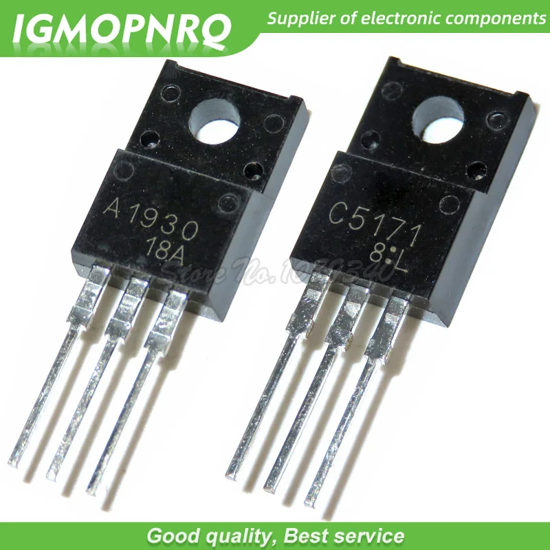 10 пар 20 шт./лот 2SA1930 2SC5171 (10 шт./лот A1930 + 10 шт./лот C5171) 
10 пар 20 шт./лот 2SA1930 2SC5171 (10 шт./лот A1930 + 10 шт./лот C5171)