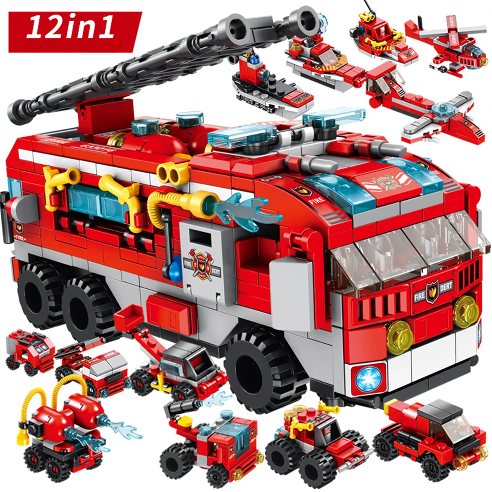 12in1 Fire Technical Truck City Fire Station Building Blocks Creatored Children Bricks Set Aircraft Car Vehicle Toy For Boy Gift
12in1 Fire Technical Truck City Fire Station Building Blocks Creatored Children Bricks Set Aircraft Car Vehicle Toy For Boy Gift