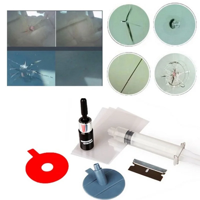 DIY Repair Kit Tools Set For Chip Crack Bullseye Protective Decorative Stickers Auto Car Glass Windscreen Windshield Repair
DIY Repair Kit Tools Set For Chip Crack Bullseye Protective Decorative Stickers Auto Car Glass Windscreen Windshield Repair