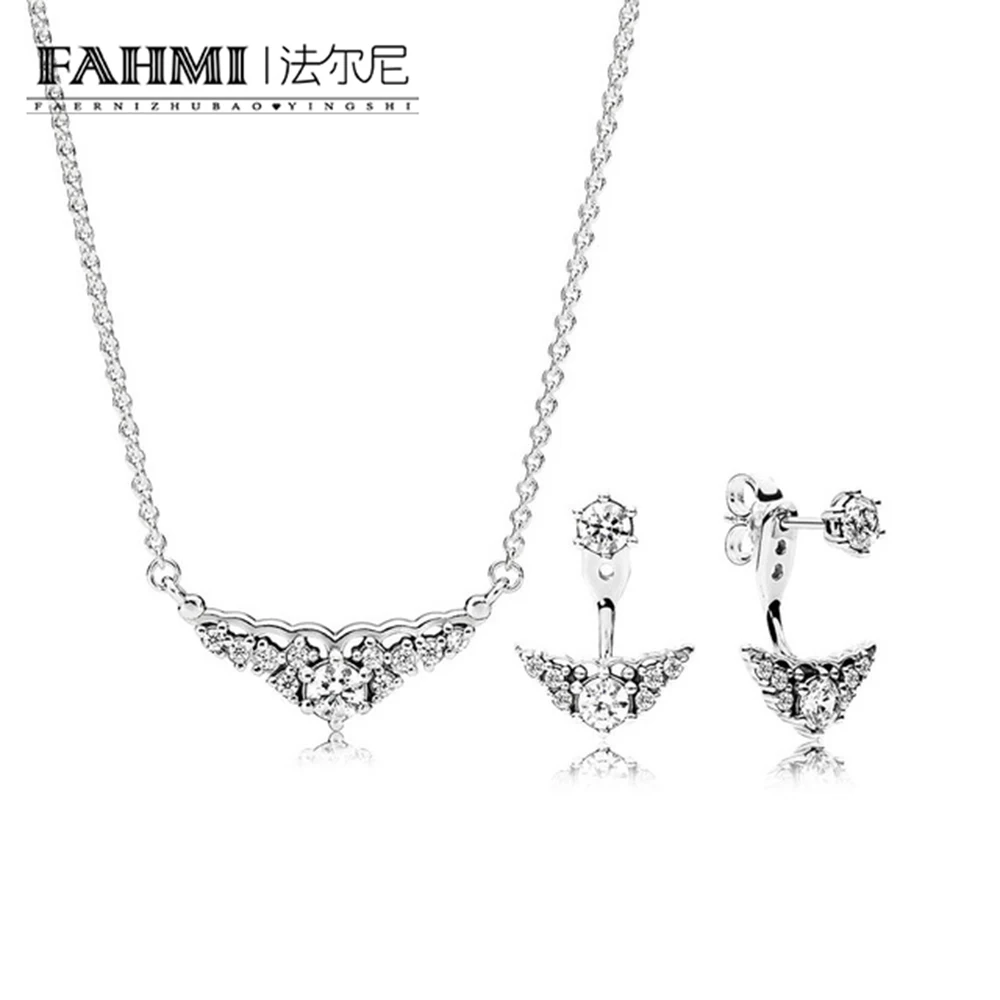 2020 100% 925 sterling silver Fairytale Tiara Earring and Necklace Gift Set original clear CZ fit charms diy jewelry A Set 
2020 100% 925 sterling silver Fairytale Tiara Earring and Necklace Gift Set original clear CZ fit charms diy jewelry A Set