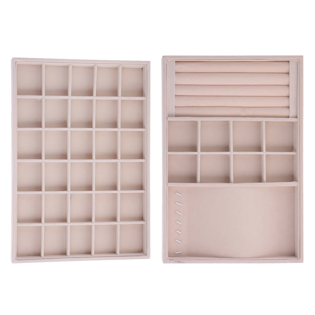 Лоток для ювелирных изделий, 2 шт., органайзер для ювелирных изделий, витрина, держатель для ожерелий, браслетов, колец, хранения сережек
Лоток для ювелирных изделий, 2 шт., органайзер для ювелирных изделий, витрина, держатель для ожерелий, браслетов, колец, хранения сережек
