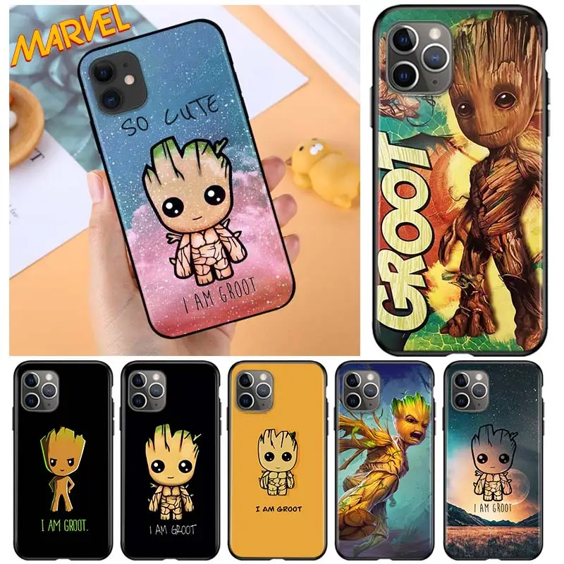 Marvel Groot Art for Apple iPhone 12 Pro Max Mini 11 Pro XS Max X XR 6S 6 7 8 Plus 5S SE2020 Soft Black Phone Case
Marvel Groot Art for Apple iPhone 12 Pro Max Mini 11 Pro XS Max X XR 6S 6 7 8 Plus 5S SE2020 Soft Black Phone Case