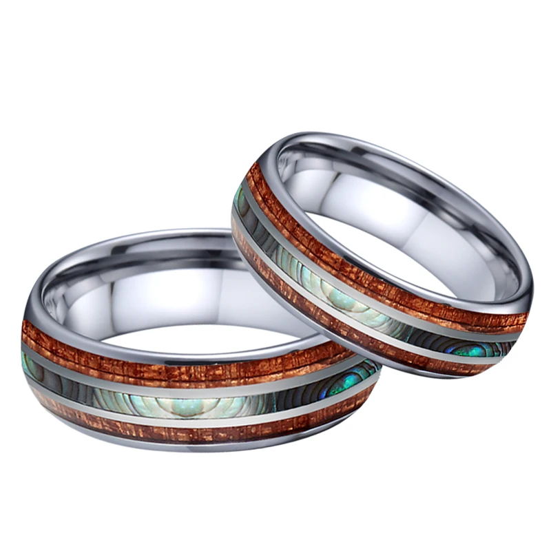 Men's Ring Alliance tungsten carbide ring wedding band Koa Wood Abalone Shell 8mm male love promise finger rings for men
Men's Ring Alliance tungsten carbide ring wedding band Koa Wood Abalone Shell 8mm male love promise finger rings for men