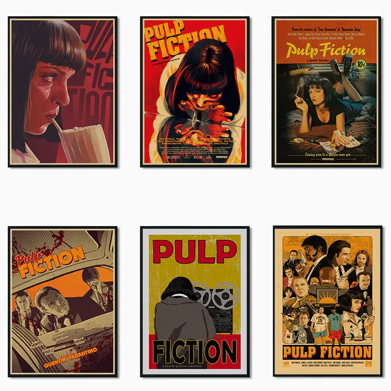 Fiction Quentin Tarantino Classic movie Kraft posters Retro Kraft Paper Bar Cafe Home Decor Painting Wall Sticker
Fiction Quentin Tarantino Classic movie Kraft posters Retro Kraft Paper Bar Cafe Home Decor Painting Wall Sticker