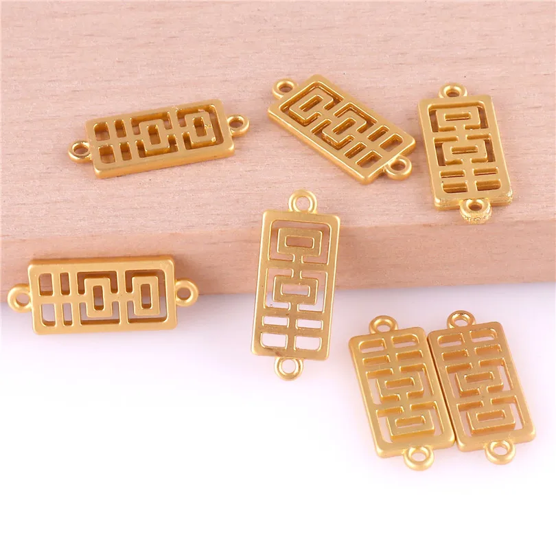12pcs 23405 Gold Color Chinese Characters Happy Connector Charms Pendant For Jewelry Making Bracelet Handmade Accessories
12pcs 23405 Gold Color Chinese Characters Happy Connector Charms Pendant For Jewelry Making Bracelet Handmade Accessories