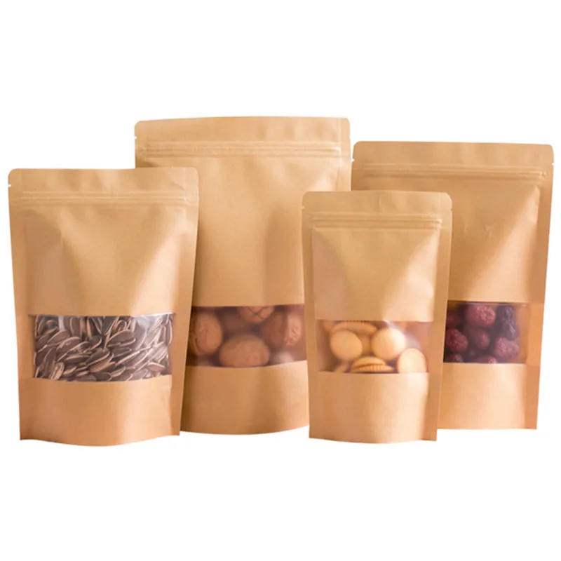 50pcs/lot Brown Stand-up Kraft Paper Frosted Window Bag Doypack Gift Wedding Candy Packaging Pouches PE Self Sealing Zipper Bag 
50pcs/lot Brown Stand-up Kraft Paper Frosted Window Bag Doypack Gift Wedding Candy Packaging Pouches PE Self Sealing Zipper Bag