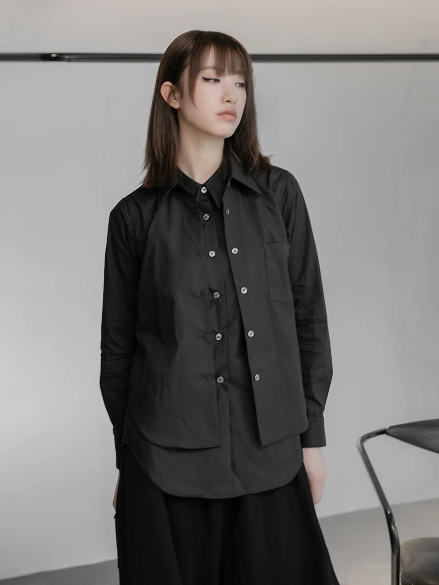 SuperAen 2021 Spring New Solid Fake Two Loose Casual Shirts Turn-down Collar Button Office Lady Womens Tops
SuperAen 2021 Spring New Solid Fake Two Loose Casual Shirts Turn-down Collar Button Office Lady Womens Tops