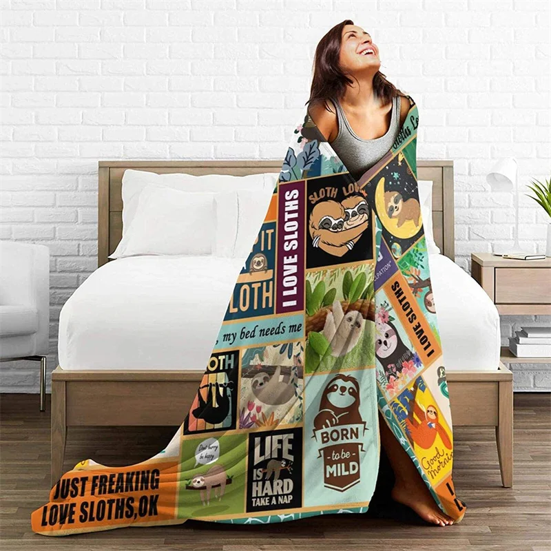 Sloth Themed Soft Plush Gift Flannel Microfiber Fleece Bedspread Sherpa 3D-Printed Blanket Couch Bedroom Decorative
Sloth Themed Soft Plush Gift Flannel Microfiber Fleece Bedspread Sherpa 3D-Printed Blanket Couch Bedroom Decorative