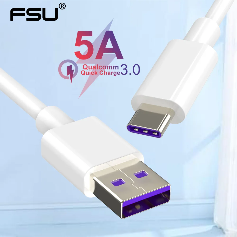 USB Type C кабель для мобильный телефон 5A Быстрая Зарядка Тип Samsung S10 S9 S8 Huawei P30 провод