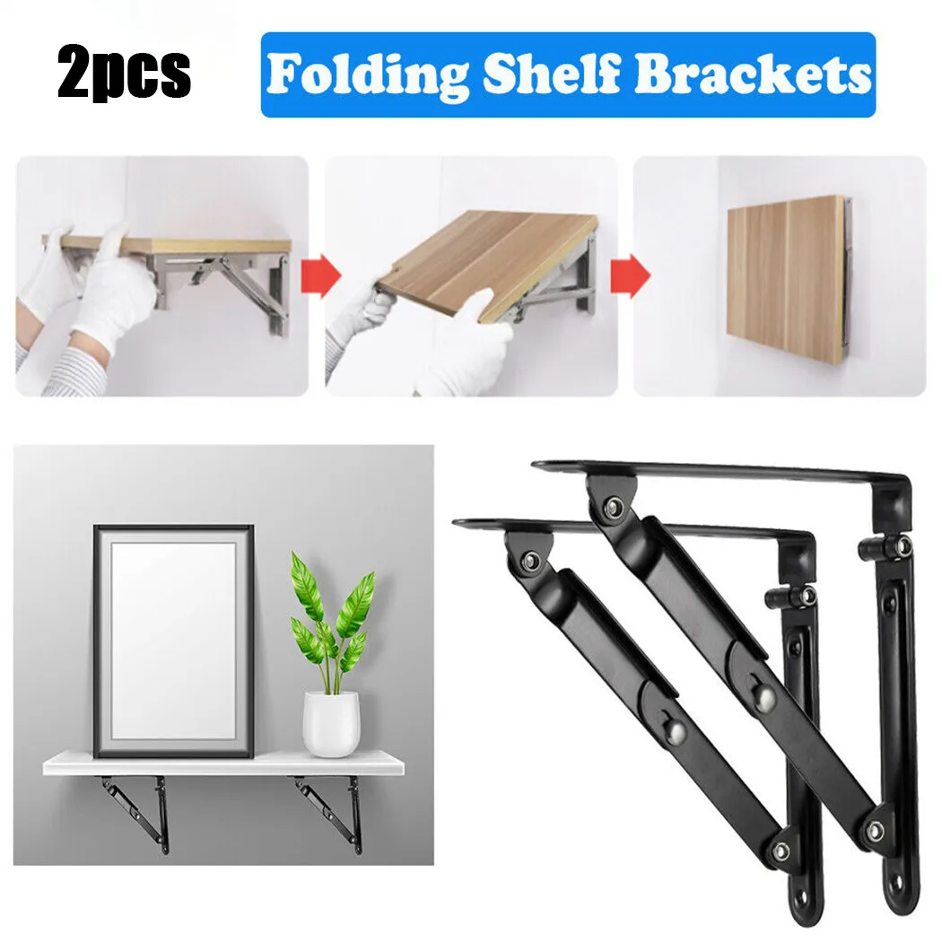 2x 8inch Folding Shelf Brackets Iron Heavy Duty Shelf Bracket Triangle Bench Mounted Table Wall Hinges
2x 8inch Folding Shelf Brackets Iron Heavy Duty Shelf Bracket Triangle Bench Mounted Table Wall Hinges