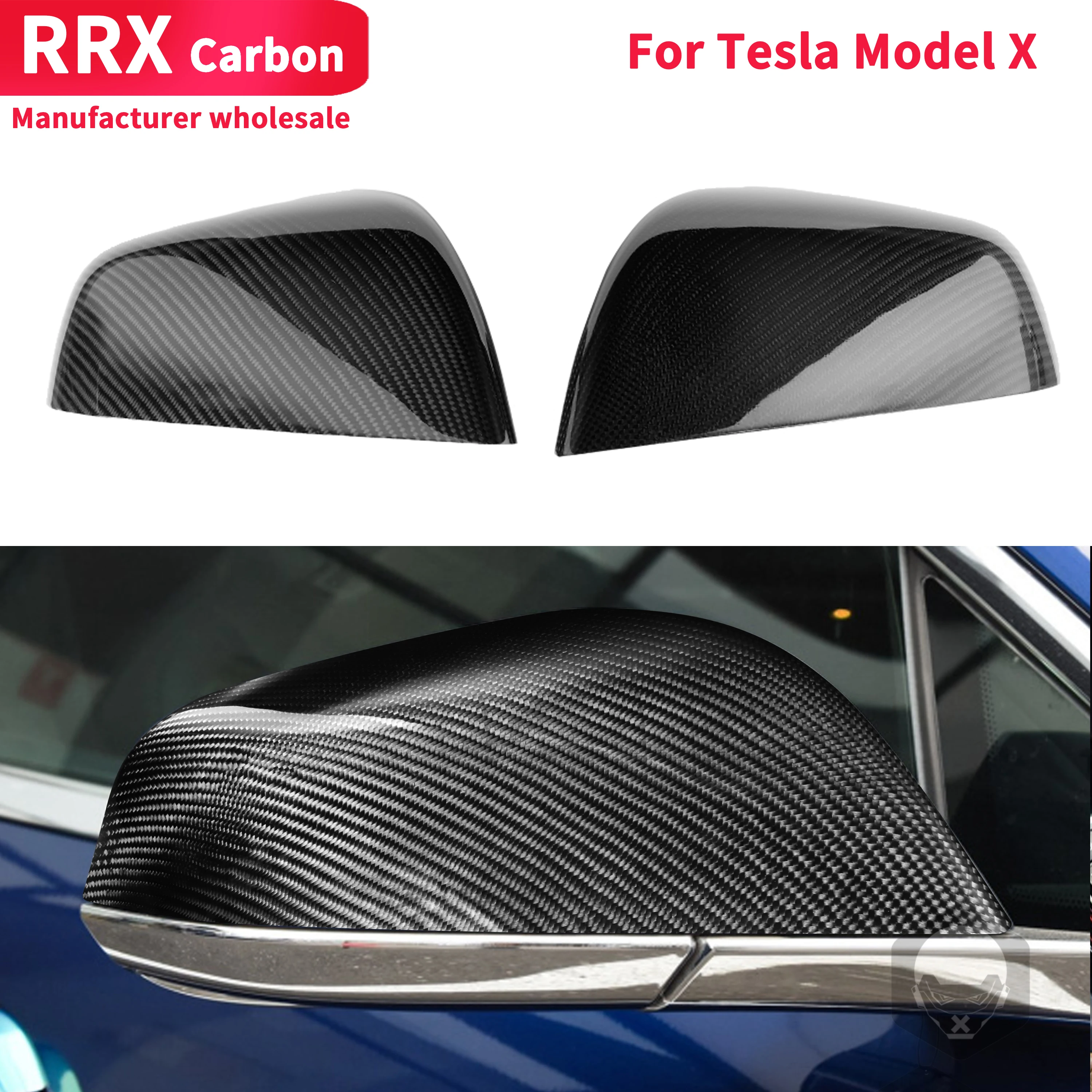 RRX Real Carbon Fiber Rear View Rearview Mirror Cover Cap for Tesla Model X 2016-2019 Car Rearview Mirror Protector Accessories
RRX Real Carbon Fiber Rear View Rearview Mirror Cover Cap for Tesla Model X 2016-2019 Car Rearview Mirror Protector Accessories