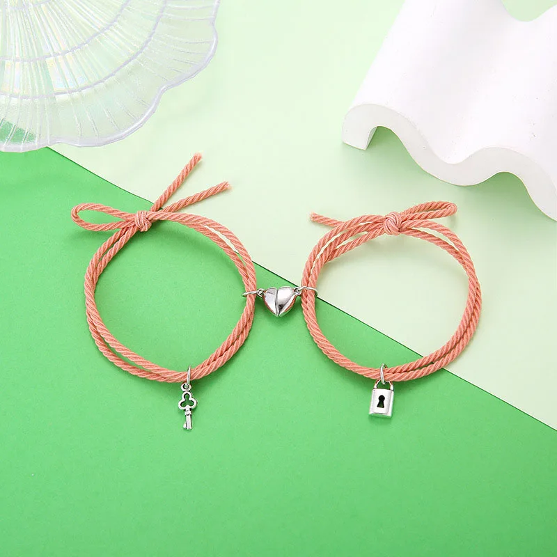 2Pcs/SET Couple Minimalist Lovers Matching Friendship Bracelet Rope Braided Magnetic Distance Attract Bracelet Kit Lover Jewelry
2Pcs/SET Couple Minimalist Lovers Matching Friendship Bracelet Rope Braided Magnetic Distance Attract Bracelet Kit Lover Jewelry