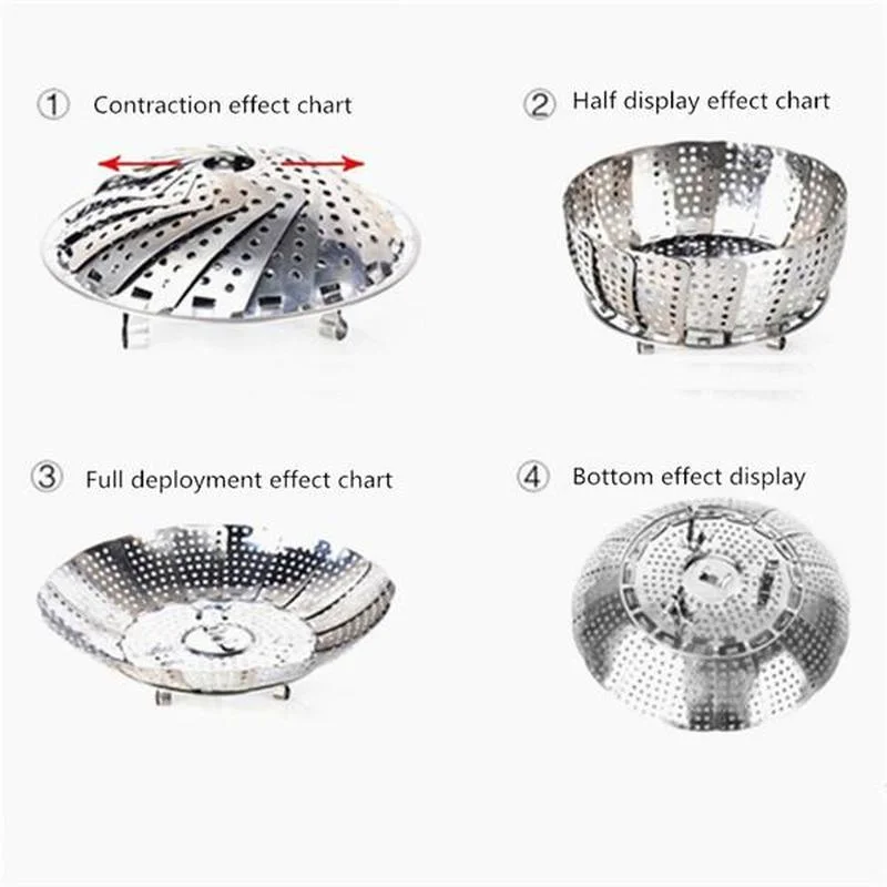 Kitchen Folding Dish Steam Stainless Steel Food Steamer Basket Mesh Vegetable Cooker Steamer Basket Cooker Strainer Kitchen Tool
Kitchen Folding Dish Steam Stainless Steel Food Steamer Basket Mesh Vegetable Cooker Steamer Basket Cooker Strainer Kitchen Tool