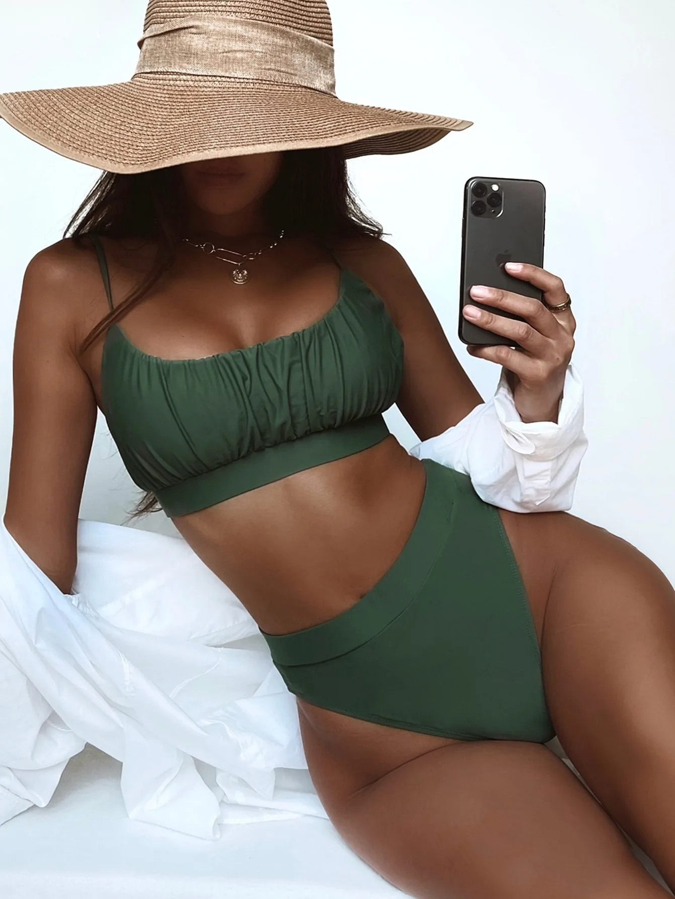 High Waist Swimsuit 2 Piece Seti Biquinis Feminino Pleated Push Up Brasilian Bikinis Women Holiday Beach Wear Sexy Surfing Suits
High Waist Swimsuit 2 Piece Seti Biquinis Feminino Pleated Push Up Brasilian Bikinis Women Holiday Beach Wear Sexy Surfing Suits