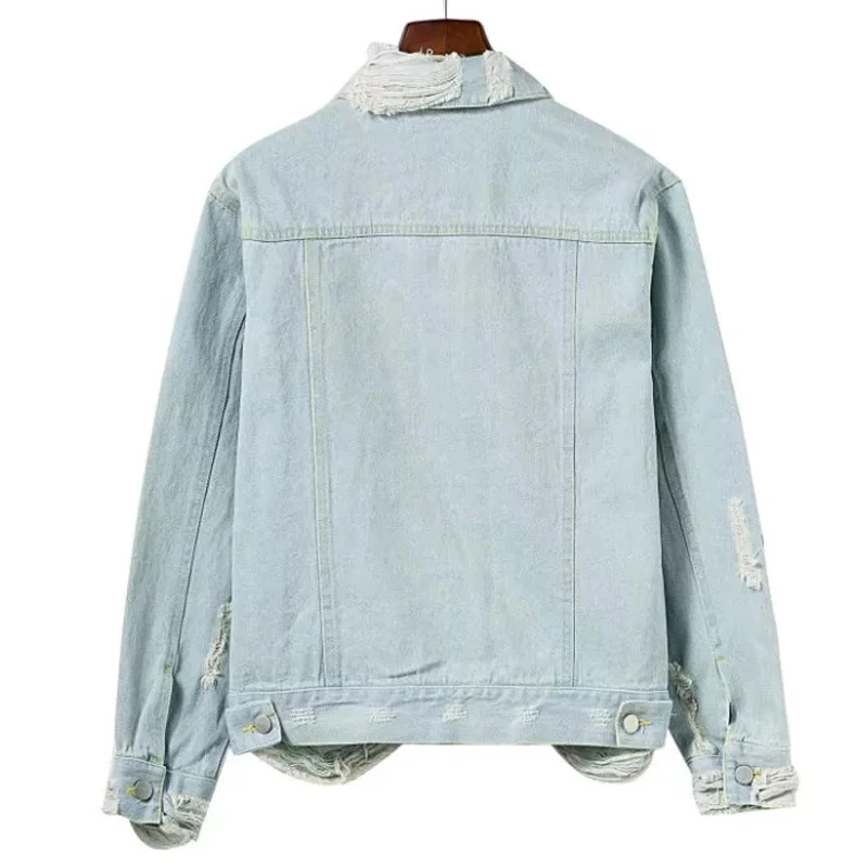 European and American Style 3D Flower Embroidery Woman Denim Jackets and Coats Overcoat Hole Rose Flower Girls Jean Jacket C2011
European and American Style 3D Flower Embroidery Woman Denim Jackets and Coats Overcoat Hole Rose Flower Girls Jean Jacket C2011