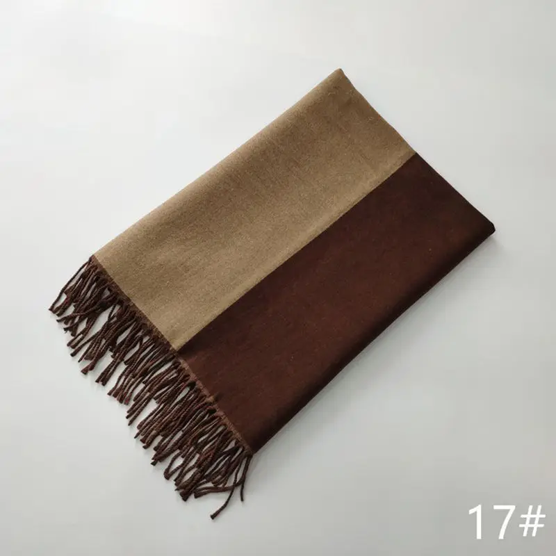 Scarf Female Spring Autumn New Double-sided Color Matching Fashion Blanket Shawl Korean Imitation Cashmere Long Thick Foulard 
Scarf Female Spring Autumn New Double-sided Color Matching Fashion Blanket Shawl Korean Imitation Cashmere Long Thick Foulard