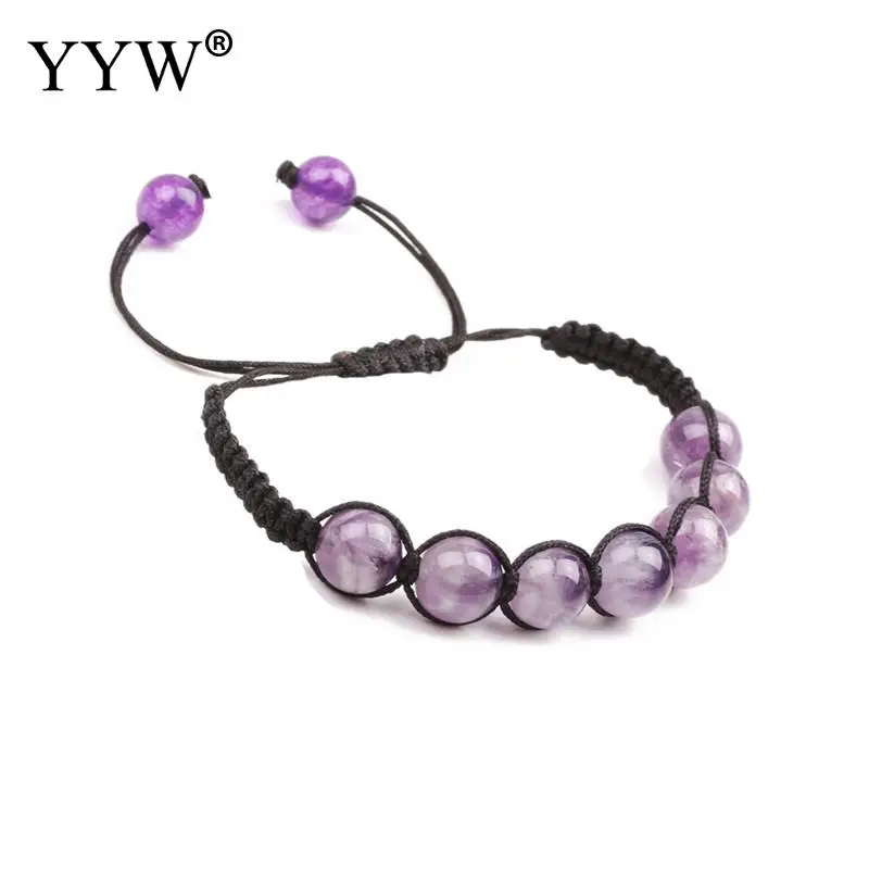 Unisex Gem Stone Bracelets Nylon Cord Chain Natural Adjustable Fashion Couple Wristband Classical Women Men Ornaments | Украшения и