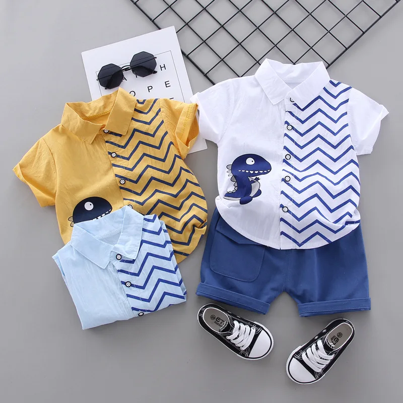 Summer Kids Sets Boys Girls Fashion Cartoon Print Sets Short Sleeves Dinosaur Tops + Denim Shorts Two-piece Children's Sets
Summer Kids Sets Boys Girls Fashion Cartoon Print Sets Short Sleeves Dinosaur Tops + Denim Shorts Two-piece Children's Sets