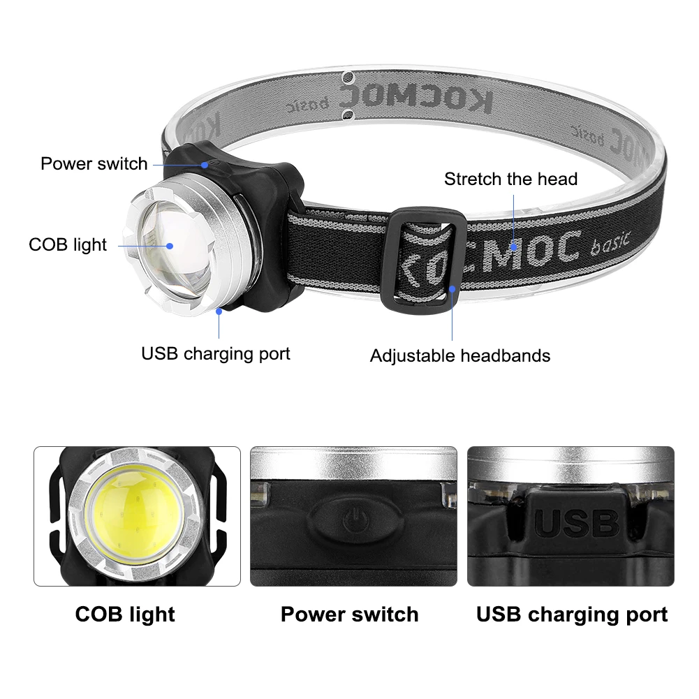 Headlamp&Flashlight 2in1 Super Bright COB LED Light 3 Lighting Modes Lamp Headlight USB Charging Torch for Camping Lantern
Headlamp&Flashlight 2in1 Super Bright COB LED Light 3 Lighting Modes Lamp Headlight USB Charging Torch for Camping Lantern
