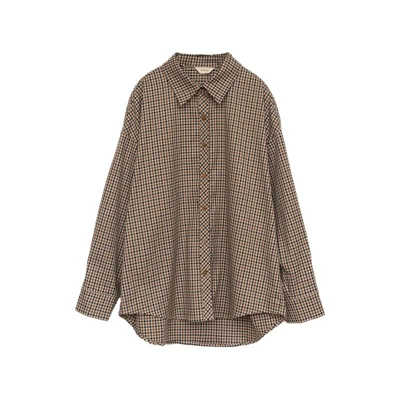 Plaid Shirts Women Blouses Long Sleeve Vintage Turn-Down Collar Loose All-Match Button Up Shirt Blusas Autumn Spring
Plaid Shirts Women Blouses Long Sleeve Vintage Turn-Down Collar Loose All-Match Button Up Shirt Blusas Autumn Spring