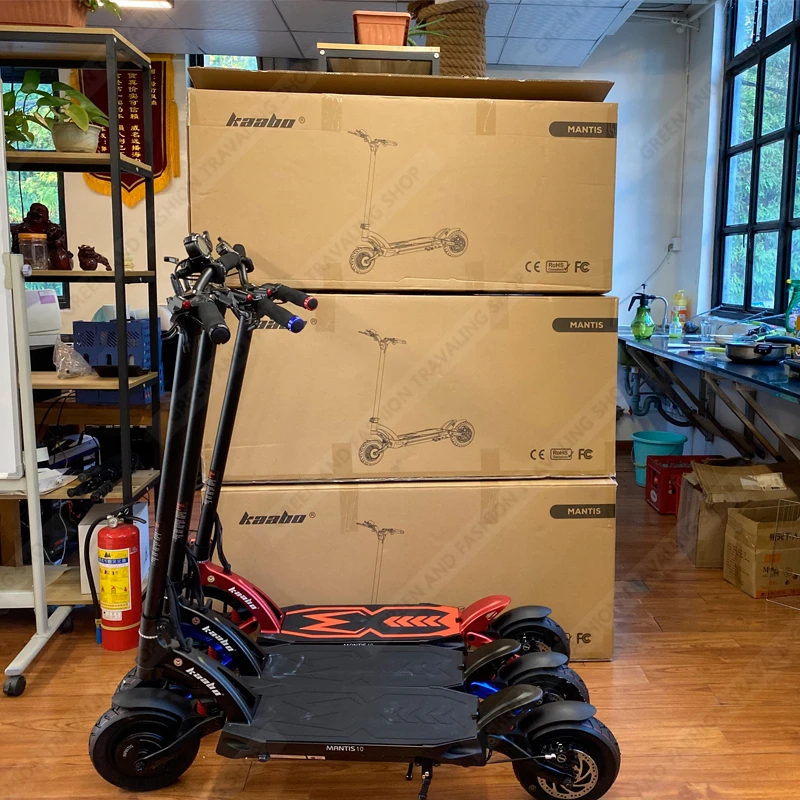 VAT Exemption Kaabo Mantis10 Pro+ 1000W.2 Motor 10inch Electric Scooter Dual Drive 60V 24.5Ah Full Hydraulic Brak ABS Minimotors
VAT Exemption Kaabo Mantis10 Pro+ 1000W.2 Motor 10inch Electric Scooter Dual Drive 60V 24.5Ah Full Hydraulic Brak ABS Minimotors